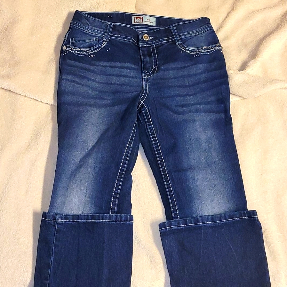 Girls slim bootcut jeans